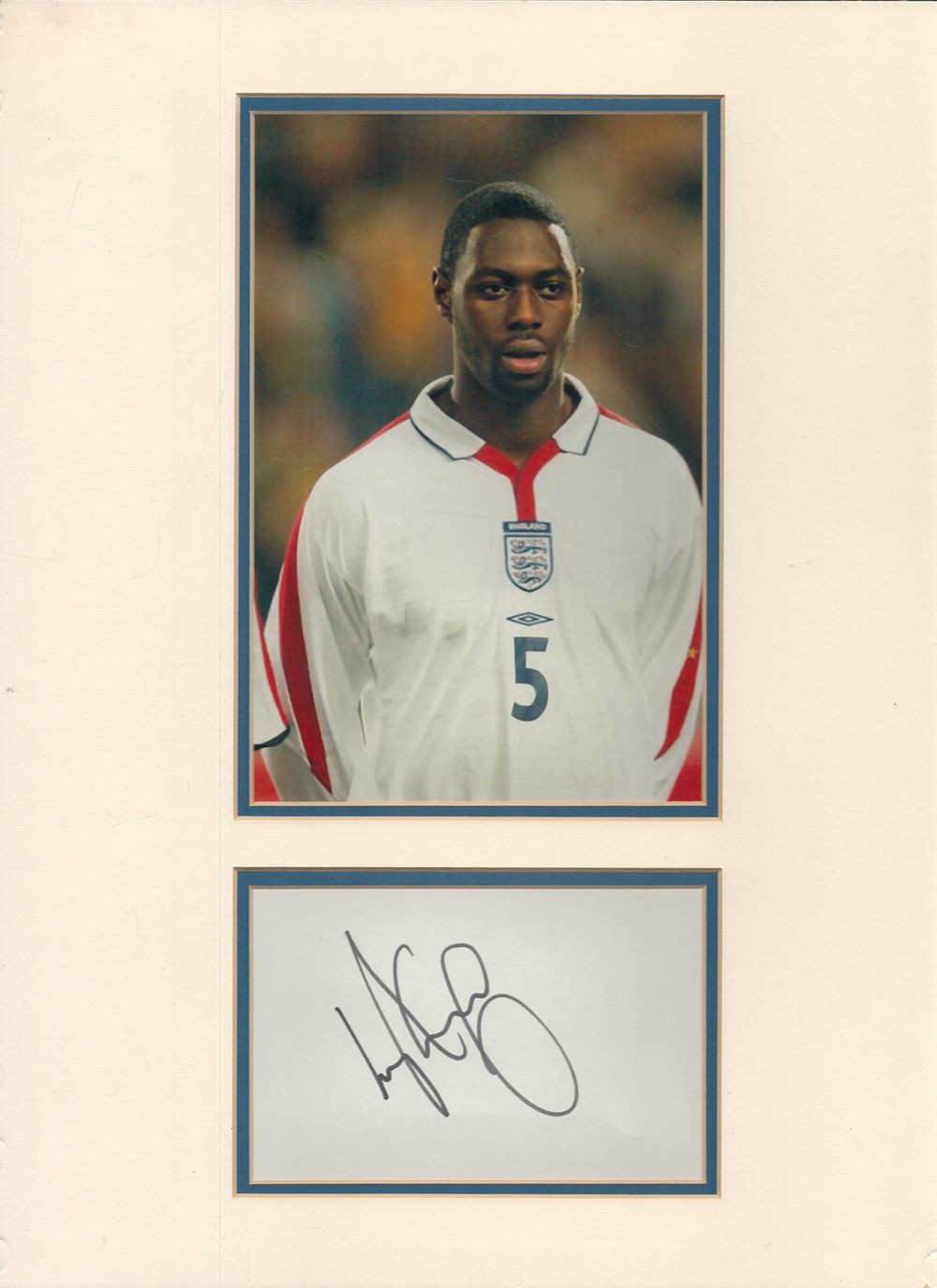 Lot 225: Ledley King signed 16x12 inch mounted signature piece....