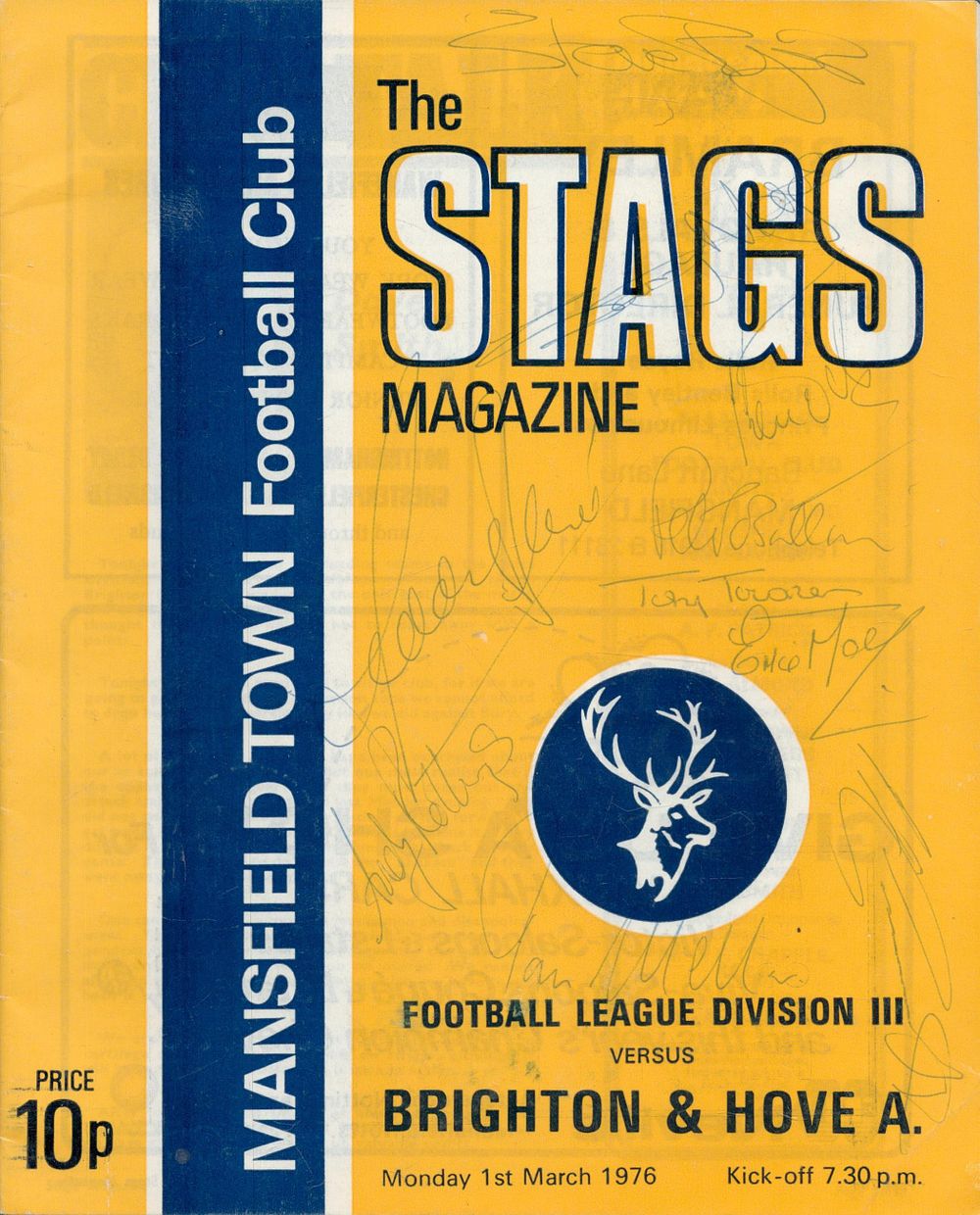 Lot 231: Multi Signed The Stags Magazine Mansfield Town Football...