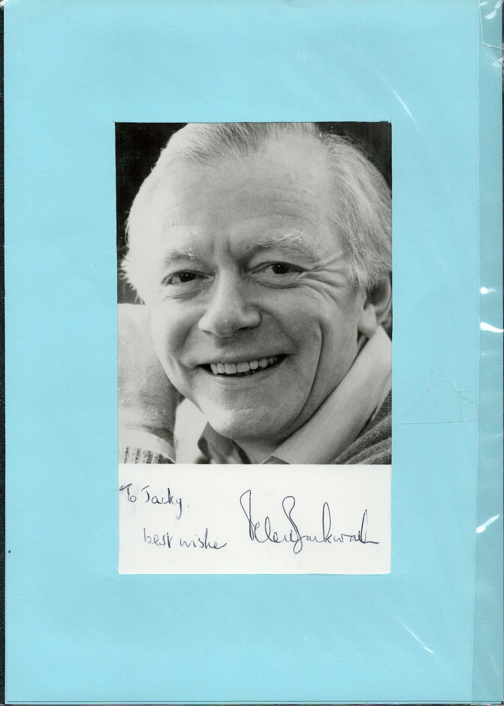 Lot 234: Peter Barkworth Signed Black and White Photo, Peter...