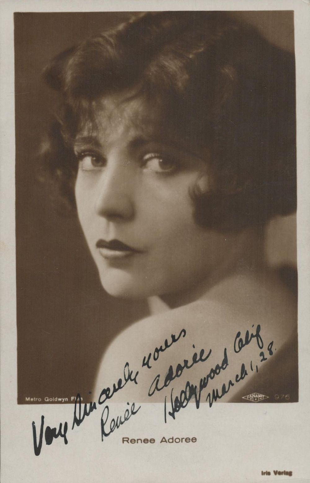 Lot 244: Renée Adorée (1898-1933), French stage and film actress...