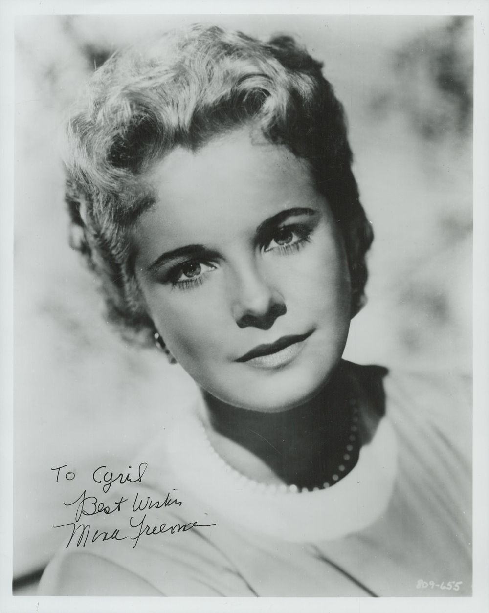 Lot 246: Mona Freeman signed 10x8 inch black and white...