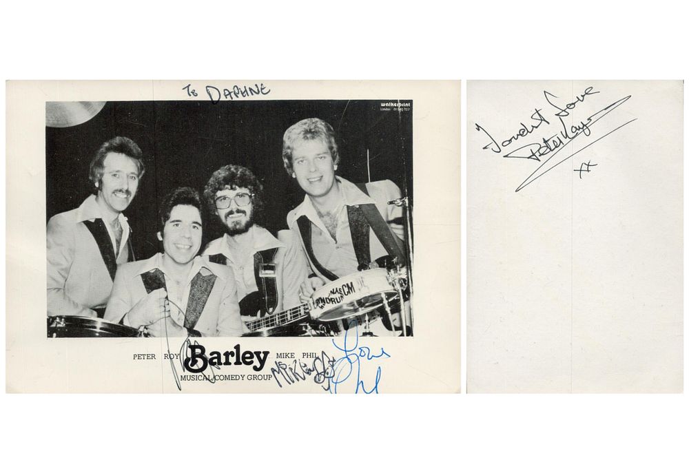 Lot 266: Music Barley Musical Comedy Group All Bandmembers signed...