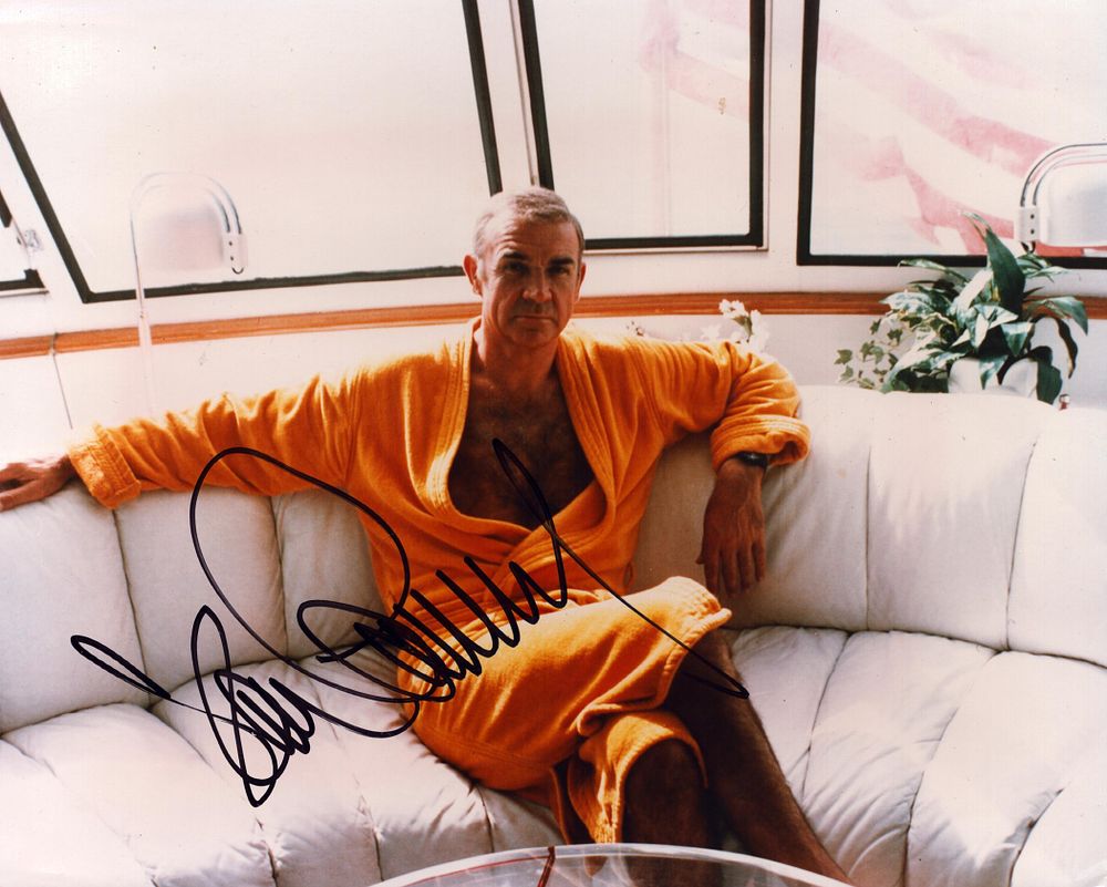 Lot 283: Sean Connery signed 10x8inch colour photo. Good condition....