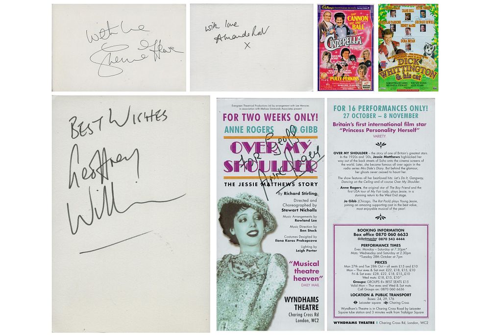 Lot 291: Entertainment collection of 6 signed items. Signatures such...