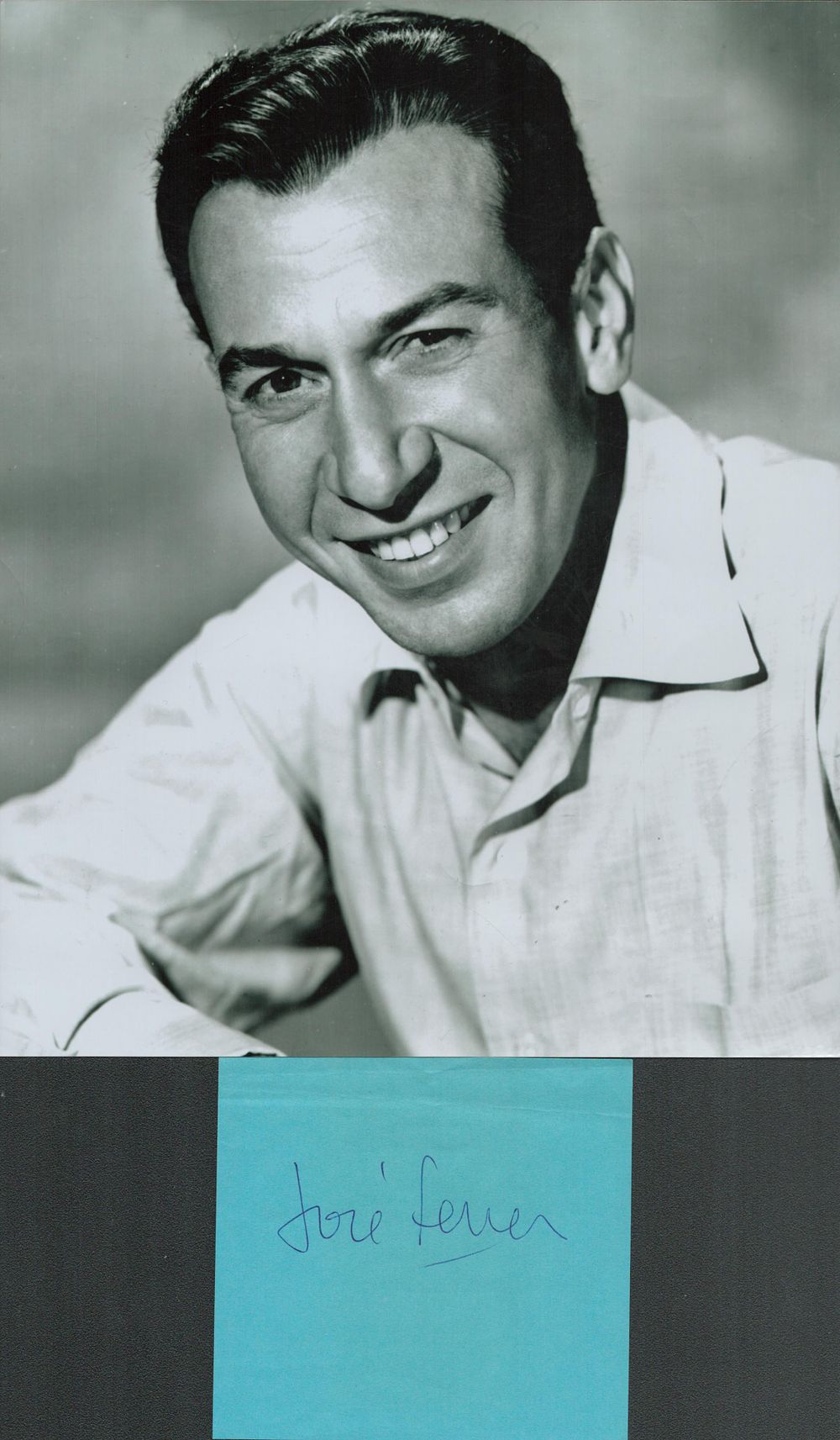 Lot 308: Jose Ferrer signed album page and 10x8 vintage...