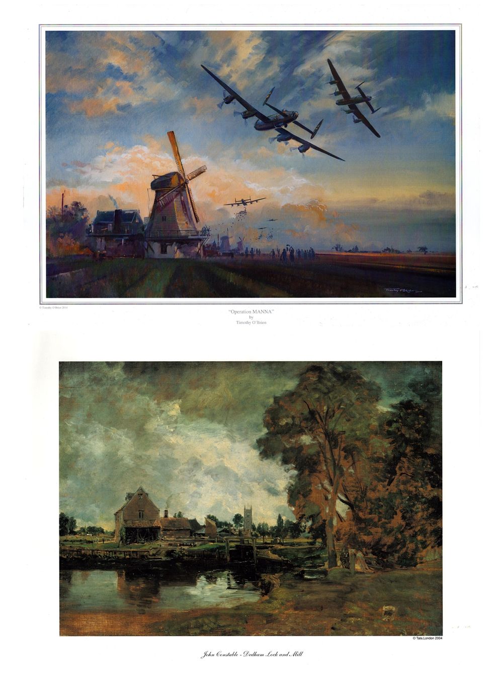 Lot 318: Military Collection of 2 Prints Operation MANNA A3...