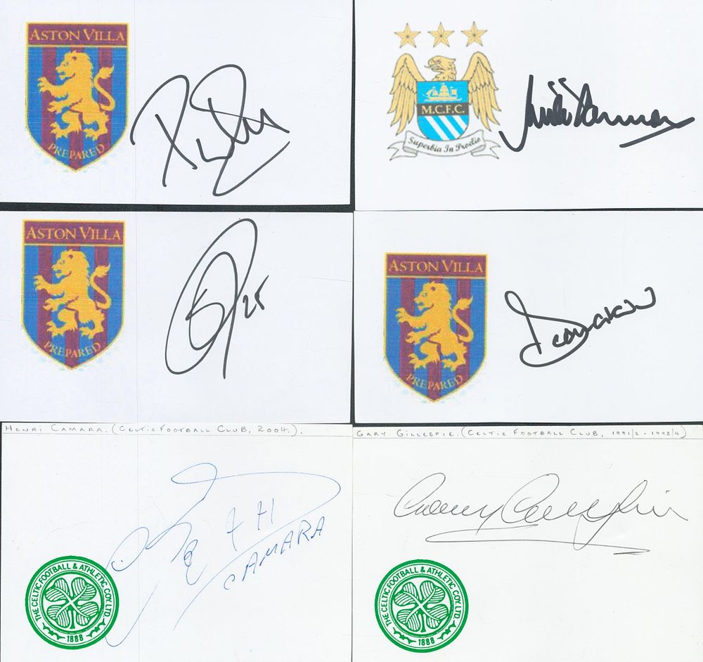 Lot 362: White card collection of 6 signed cards Signatures...