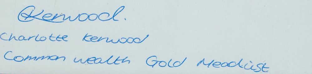 Lot 365: Olympics Shooting Charlotte Kerwood signed album page cutting....