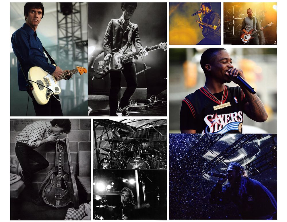 Lot 376: UNSIGNED music photo collection. 9 in total. Could...