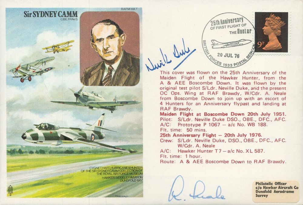 Lot 384: Sqn Ldr Neville Duke DSO DFC AFC 92,...