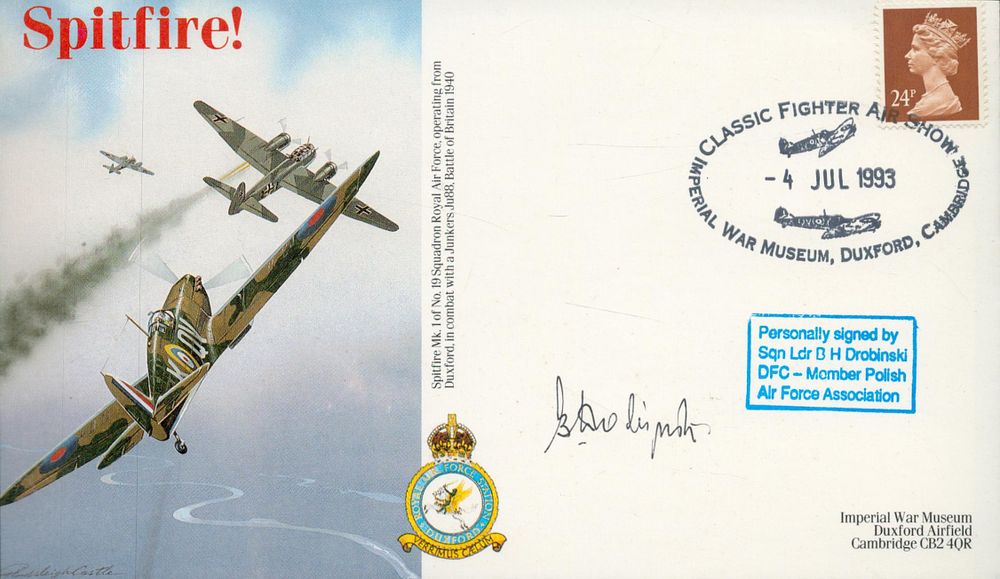 Lot 386: Sqn Ldr B H Drobinski DFC WW2 RAF...