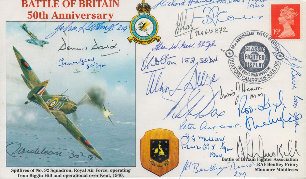 Lot 391: WW2 Eighteen Battle of Britain fighter pilots signed...