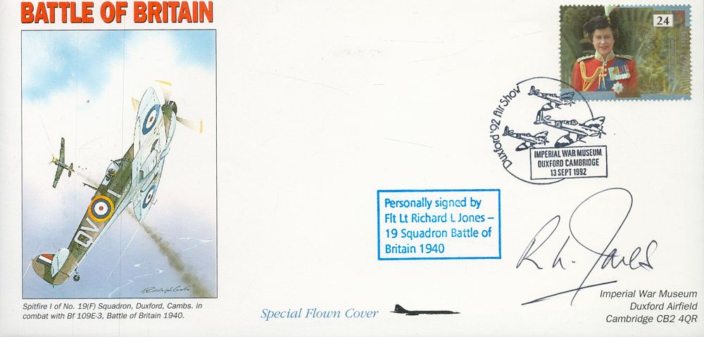 Lot 394: Flt Lt Richard Jones 19 sqn WW2 RAF...