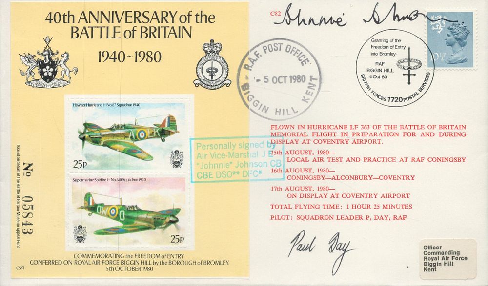Lot 396: Top WW2 ace AVM Johnnie Johnson DSO DFC...
