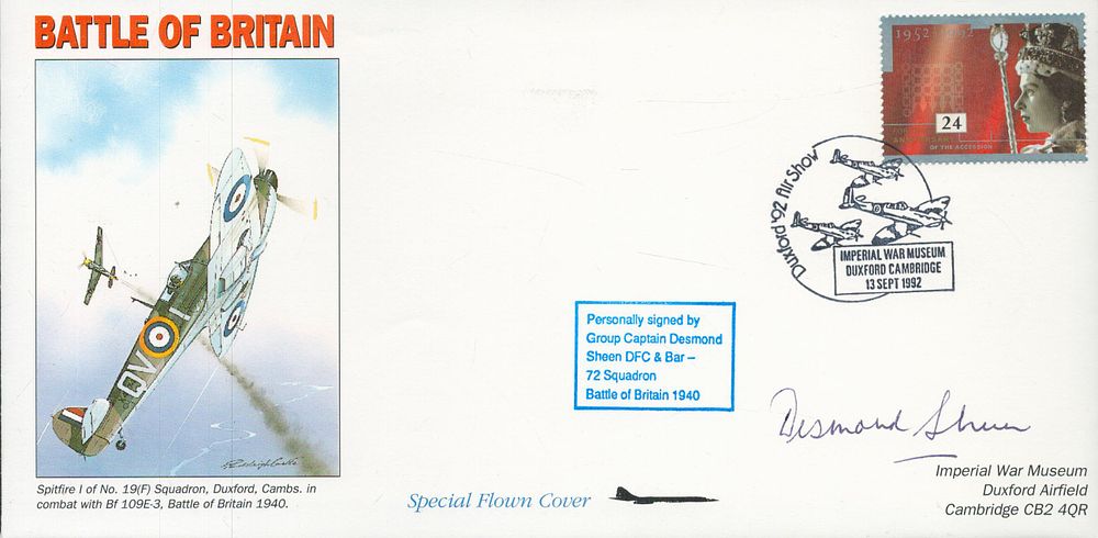 Lot 403: Grp Capt Desmond Sheen DFC 72 sqn WW2...