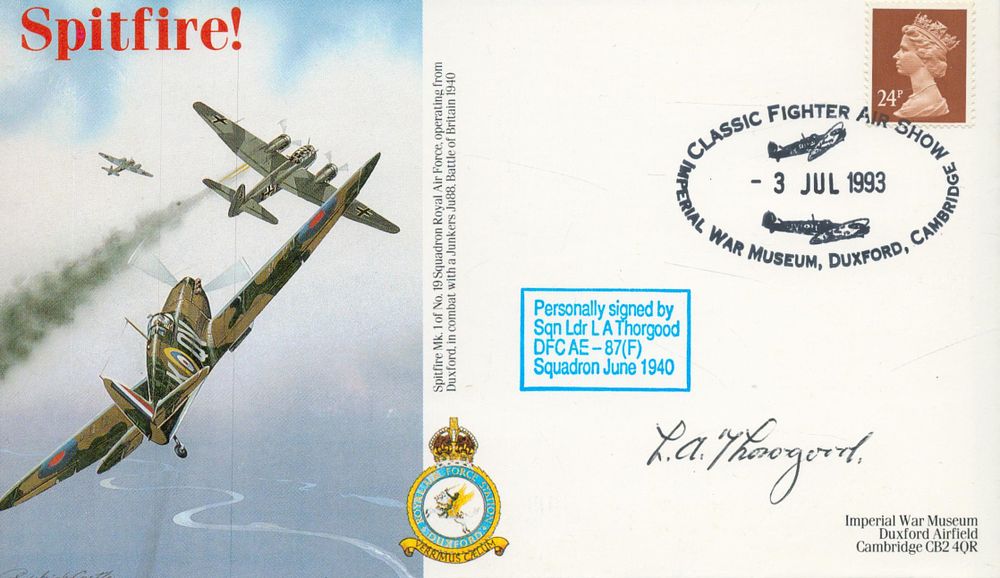 Lot 407: Sqn Ldr L A Thorogood DFC 87 sqn...