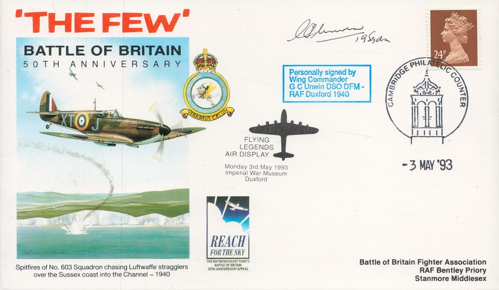 Lot 408: Wg Cdr George Unwin DSO DFM WW2 RAF...