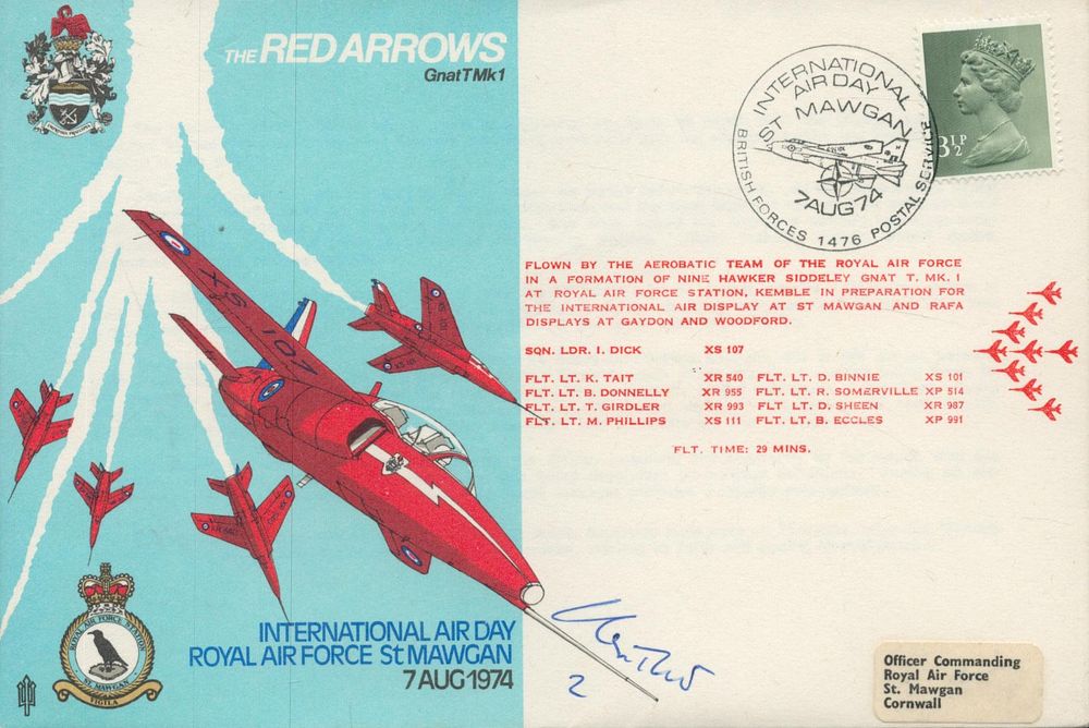 Lot 413: Red Arrows pilot Flt Lt K Tait Red...