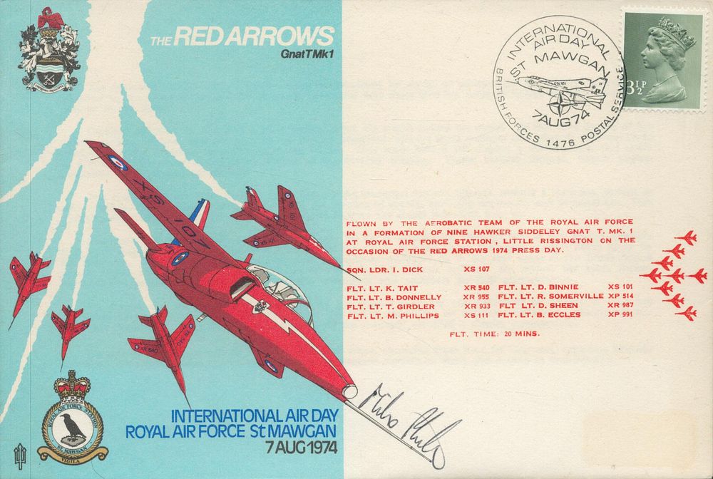 Lot 416: Red Arrows pilot Flt Lt C Phillips Red...