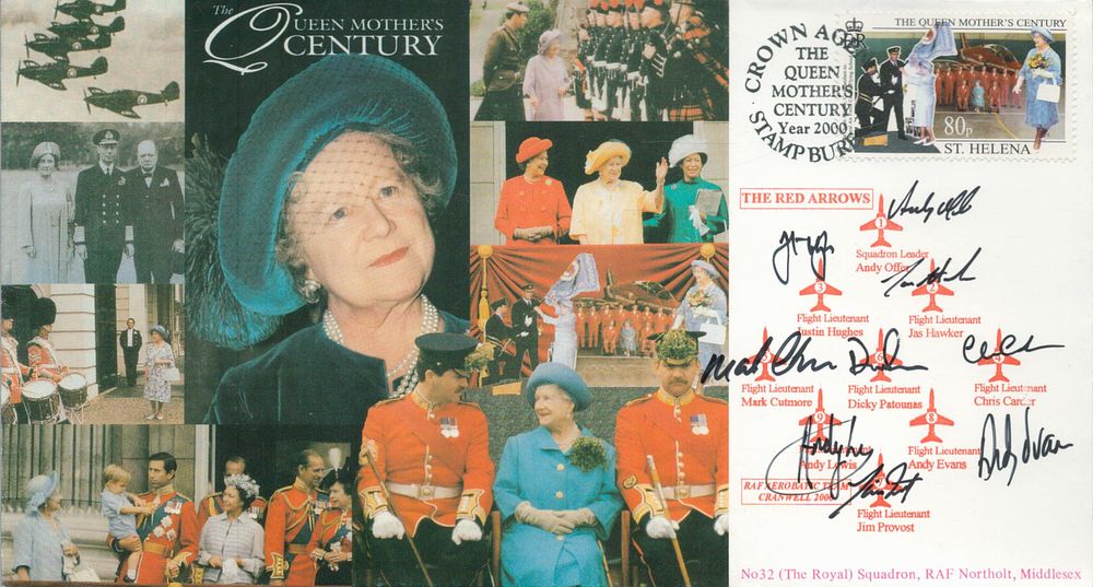 Lot 427: Rare 2000 Red Arrows full team signed Queen...
