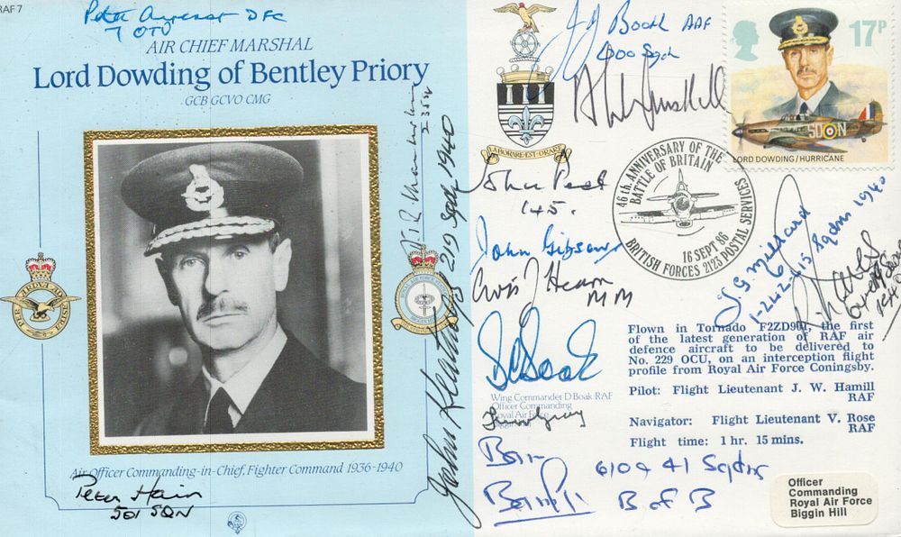 Lot 428: WW2 Battle of Britain Lord Dowding cover Signed...