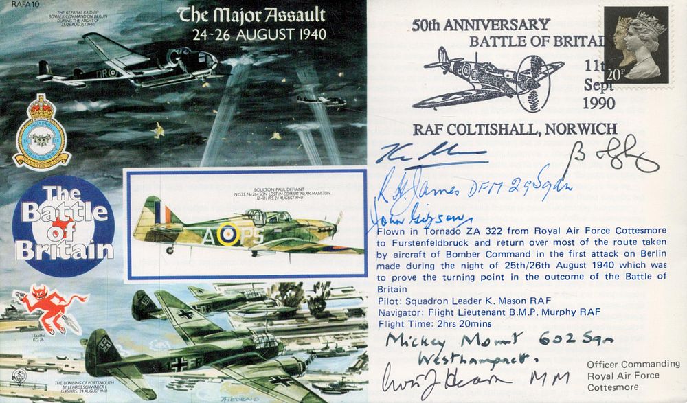 Lot 429: Battle Of Britain multiple Signed RAF WW2 First...