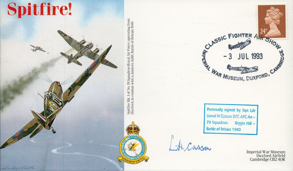 Lot 436: Sqn Ldr Lionel Casson AFC DFC 79 sqn...