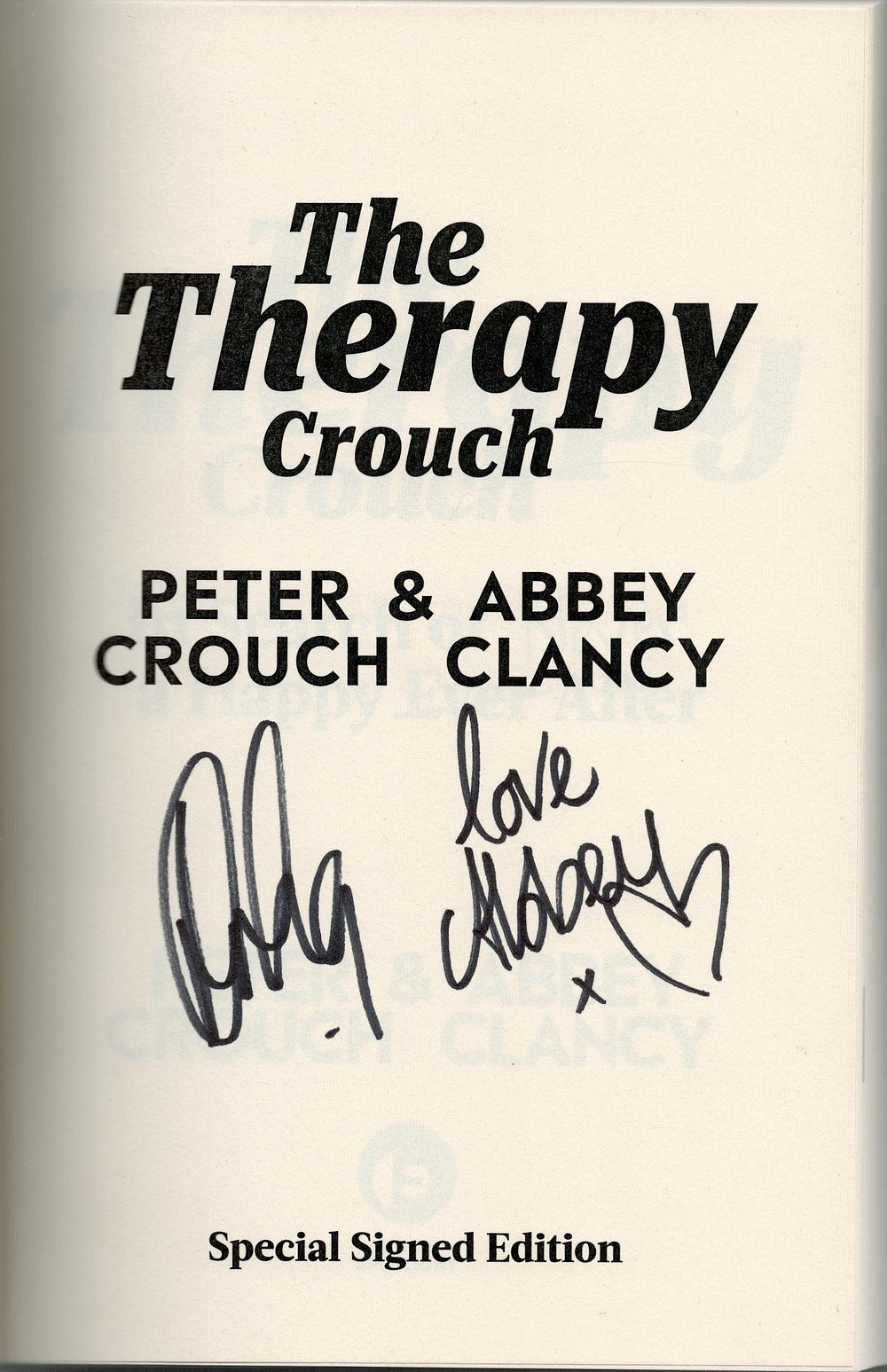 Lot 483: Peter Crouch and Abbey Clancy signed hardback book...