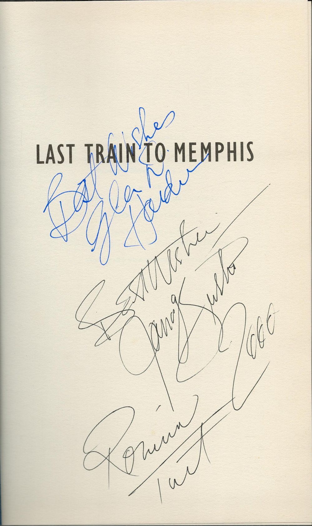 Lot 489: The Jordanaires Band members signed hardback book titled...