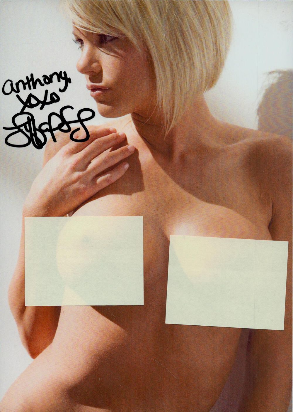 Lot 171: Tiffany Selby signed 7x5inch colour risque photo. Good...