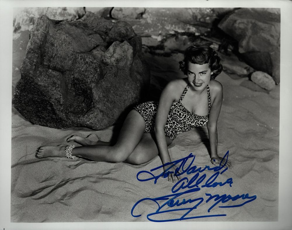Lot 584: Terry Moore signed 10x8inch black and white photo....
