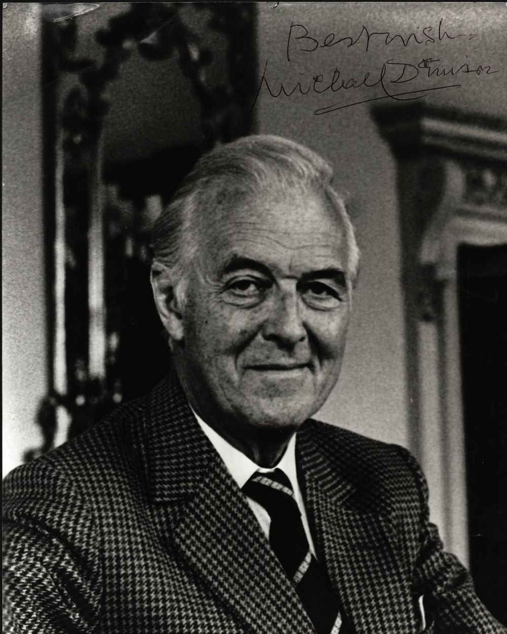Lot 588: Michael Denison signed 10x8inch black and white photo....
