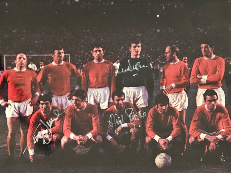 Lot 613: Football Manchester United 1968 European Cup multi signed...