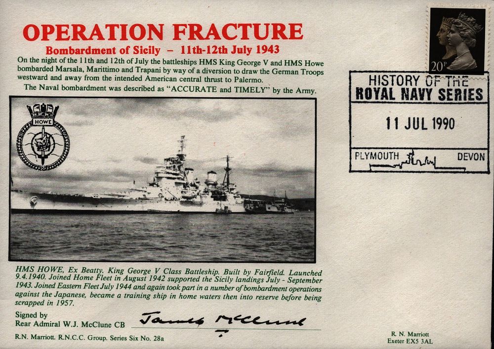 Lot 650: Rear Adml W Mcclune signed Operation Fracture cover....