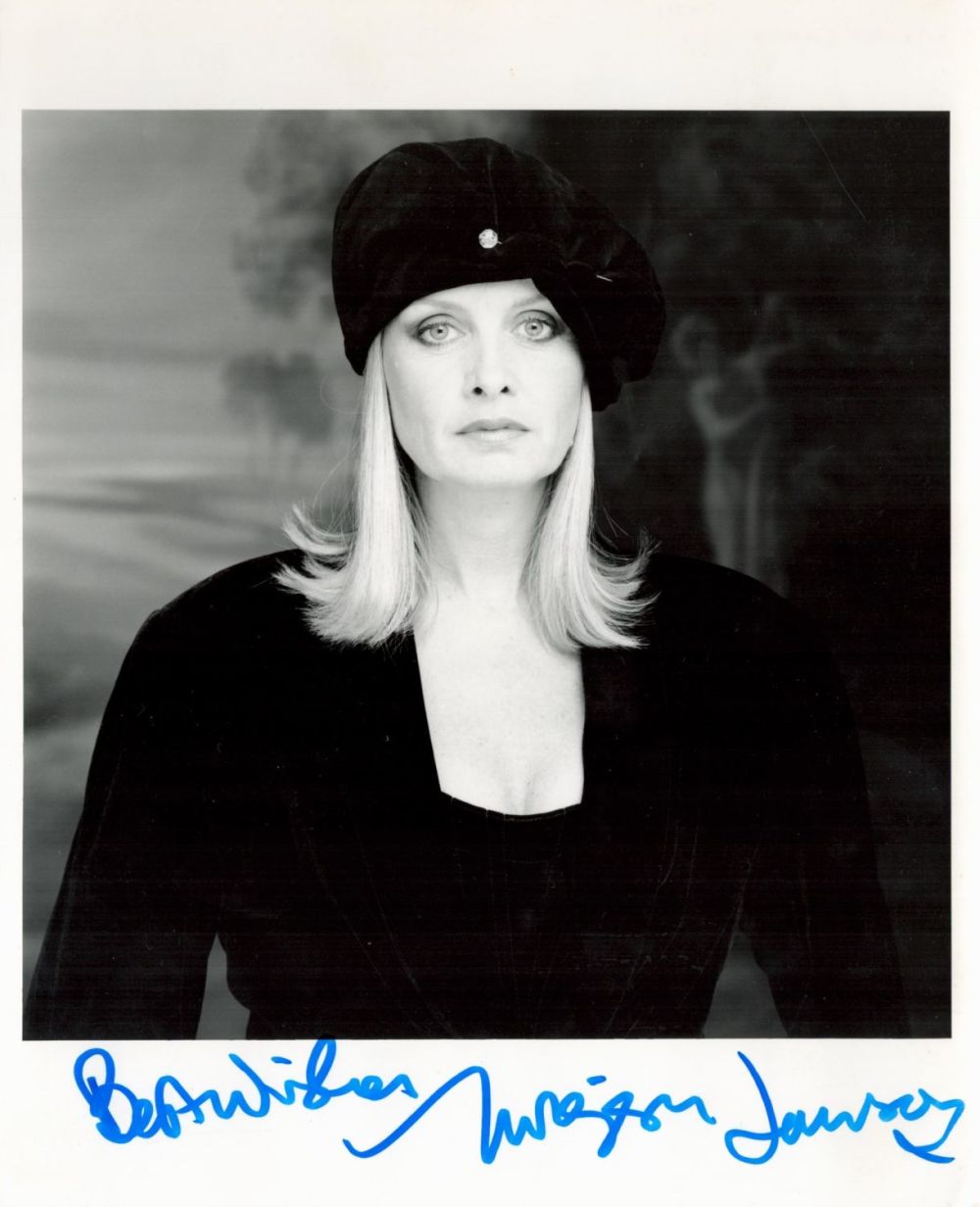 Lot 155: Model, Twiggy signed 10x8 black and white photograph...