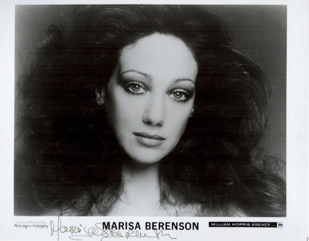 Lot 158: Actor and Model, Marisa Berenson signed 10x8 black...