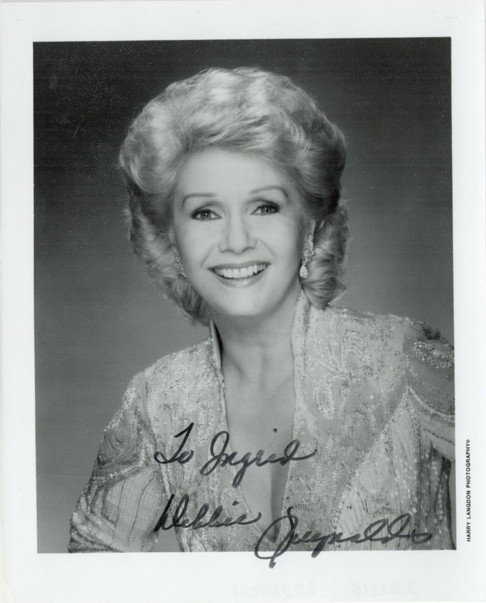 Lot 159: Actor, Debbie Reynolds signed 10x8 black and white...