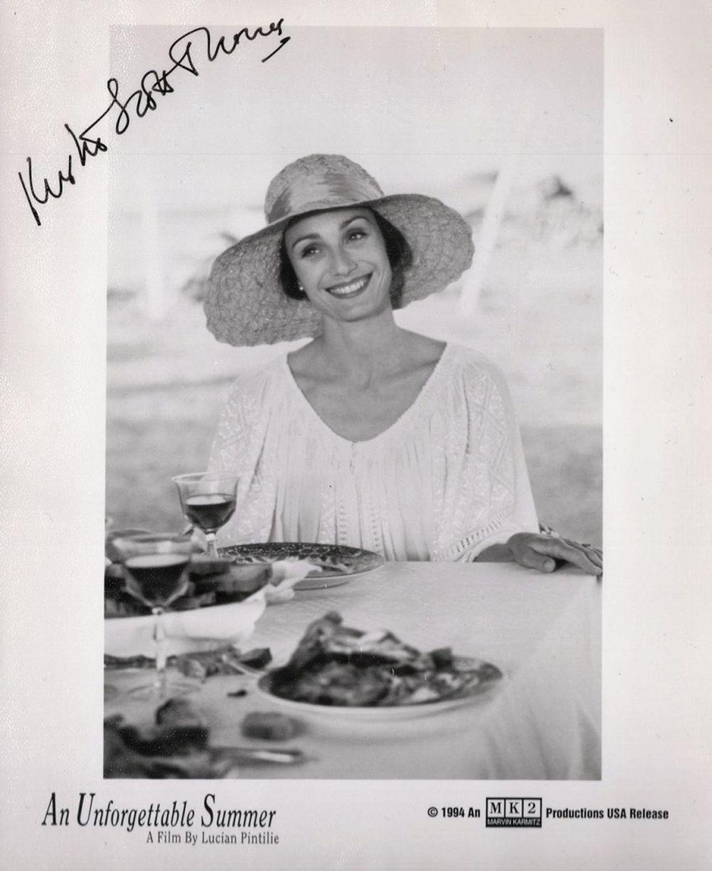 Lot 163: Actor, Kristin Scott Thomas signed vintage 10x8 black...