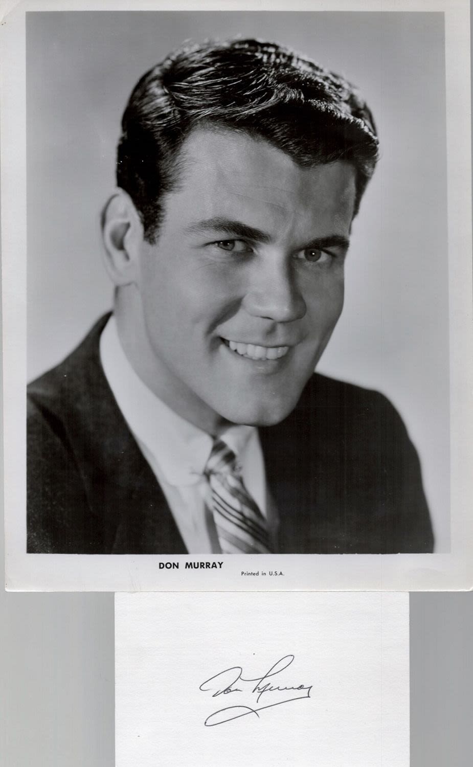 Lot 165: Actor, Don Murray vintage signature piece featuring a...