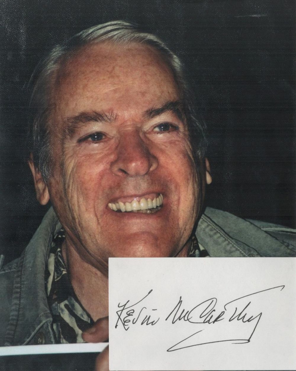 Lot 166: Actor, Kevin McCarthy signature piece featuring a 10x8...