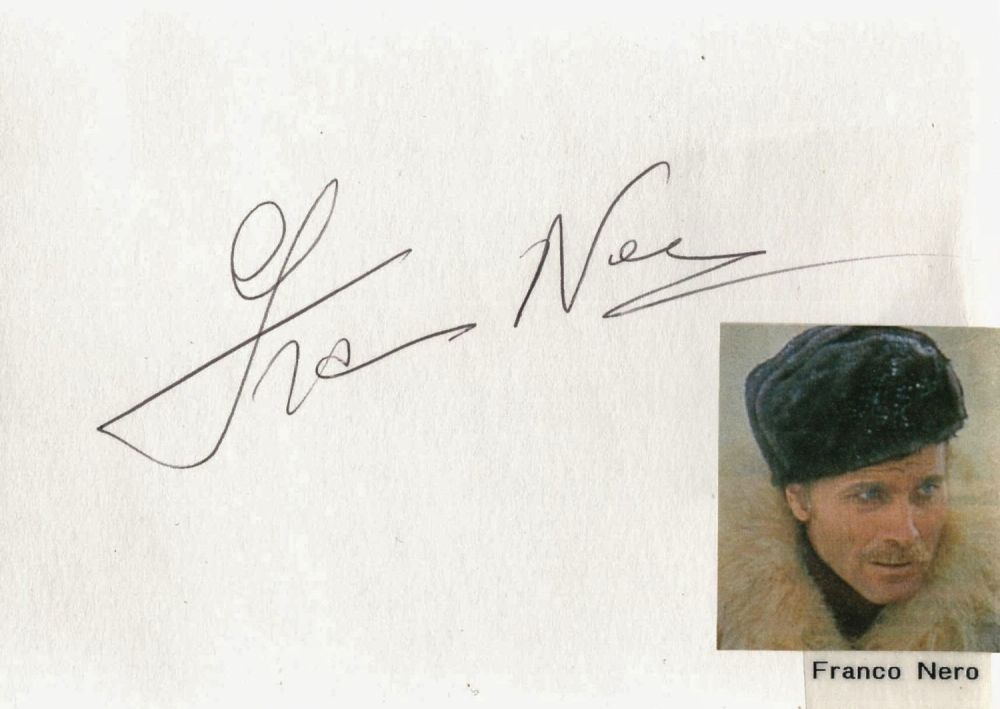 Lot 214: Franco Nero signed album page. Nero, is an...
