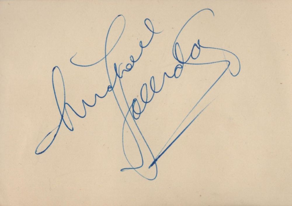 Lot 284: Michael Halliday signed 5x4 album page. Halliday (often...