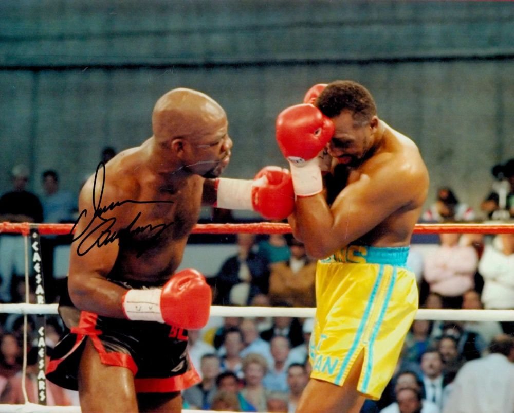 Lot 384: Boxing Iran Barkley signed 10x8 colour photo. Good...