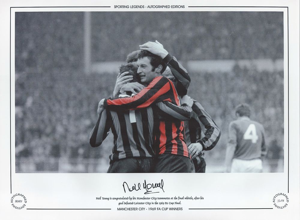Lot 757: Neil Young 16x12 signed colourised photo, Autographed Editions,...