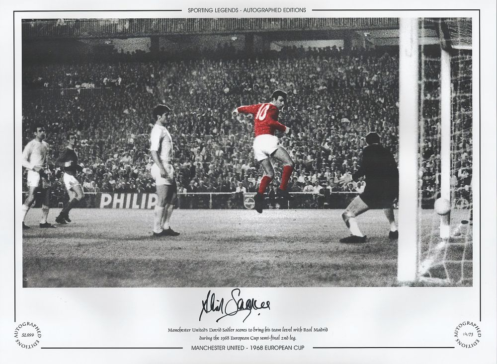 Lot 759: David Sadler 16x12 signed colourised photo, Autographed Editions,...