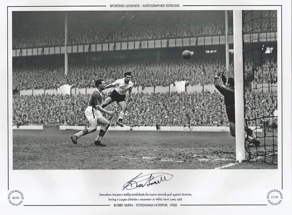 Lot 765: Bobby Smith 16x12 signed colourised photo, Autographed Editions,...