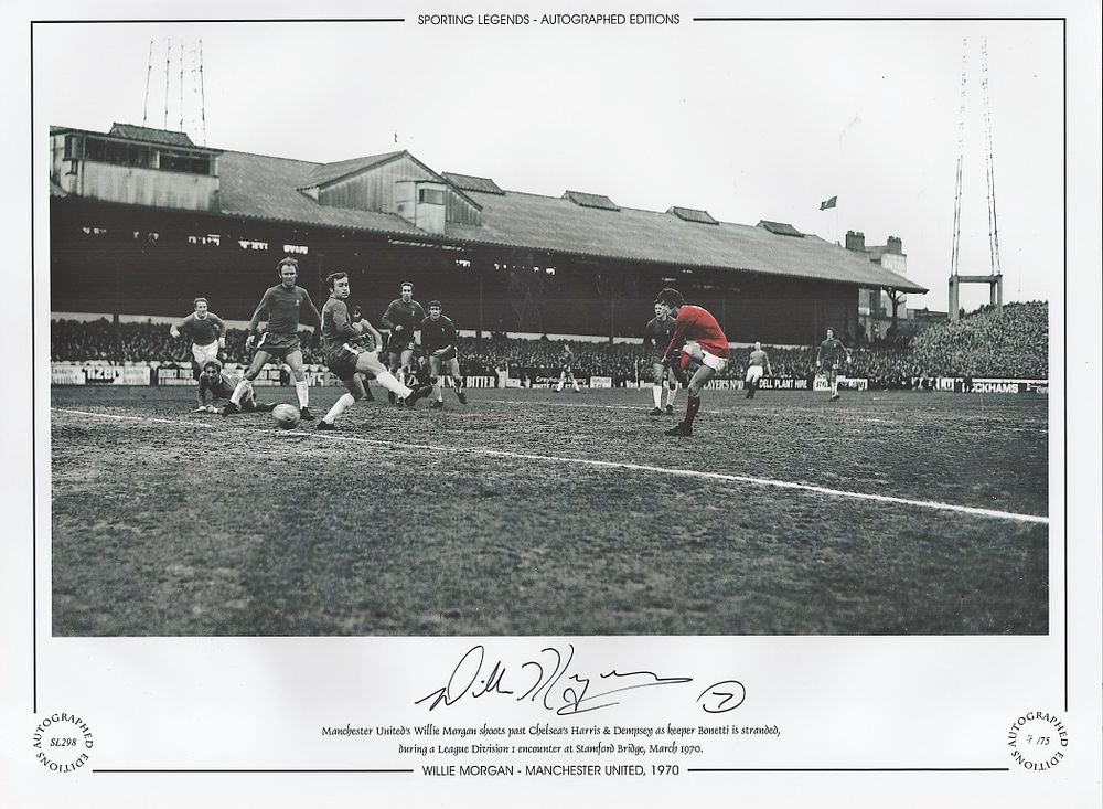 Lot 784: Willie Morgan 16x12 signed Colourised photo, Autographed Editions,...