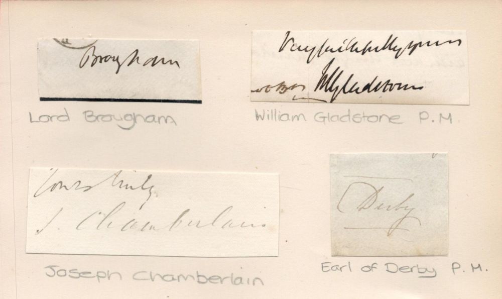 Lot 463: 19th Century Politics Collection of 4 Great Signature...