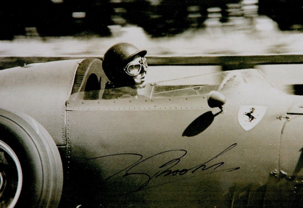Lot 502: Tony Brooks (1932-2022) Signed Ferrari Formula One Photo....