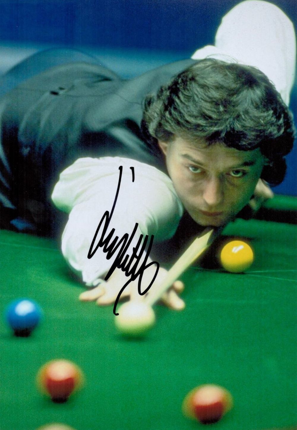 Lot 519: Jimmy White Signed Snooker 8x12 Photo. Good condition....